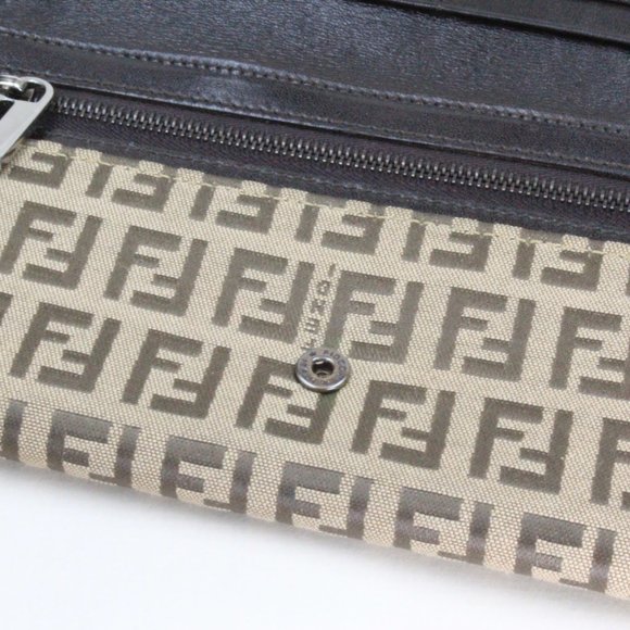 Authentic Fendi Zucca FF Canvas Flap Wallet Gently Used - Picture 7 of 10